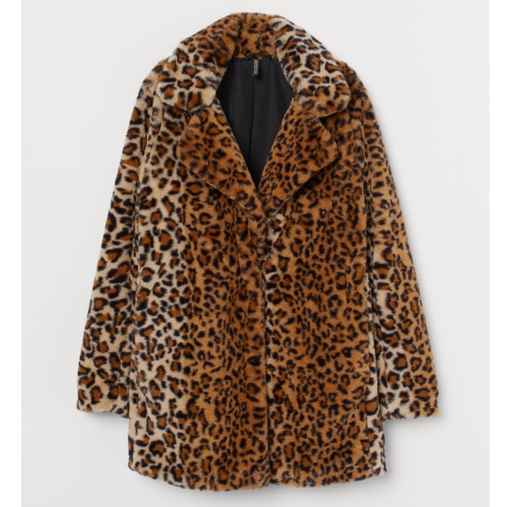 NWOT Faux Fur Leopard Jacket